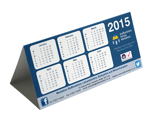 Printing Simple Tent Desk Calendars | Flexpress Leicester